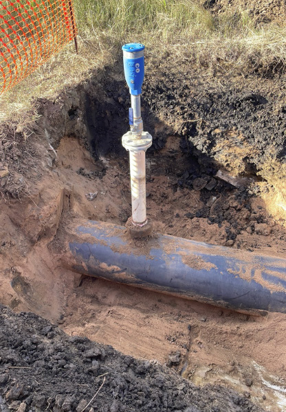 Air valve connection before repair